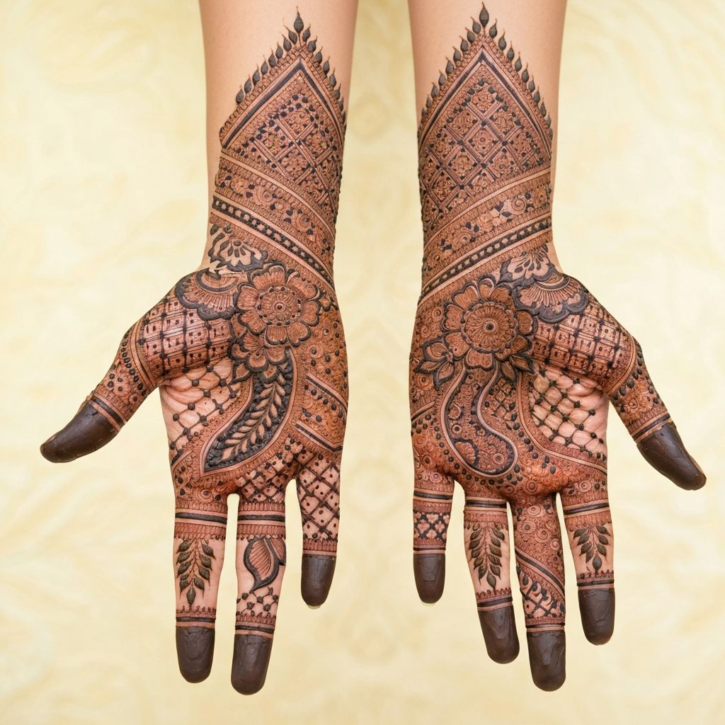 Bridal mehndi full hand design